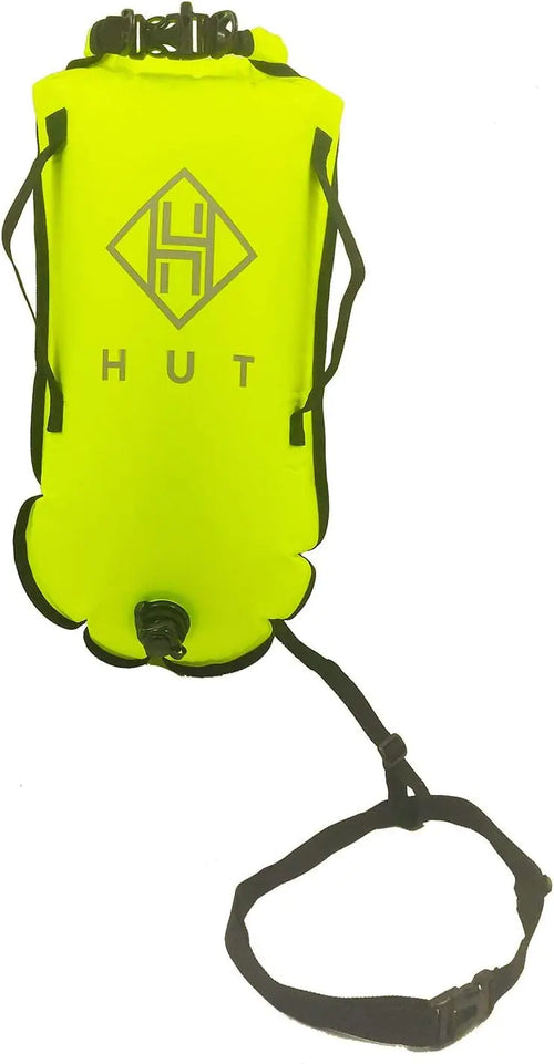 Open Water - HUT Swim Buoy Dry Bag - Premium Tow Float and Watertight Dry Bag for Open Water Swimmers