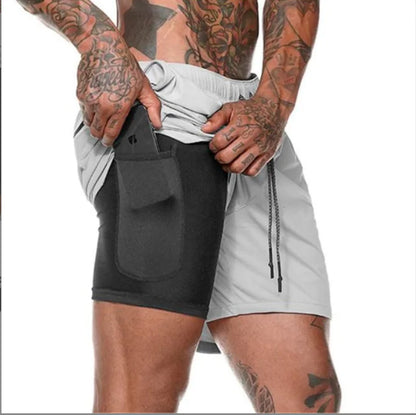Men's Double Layer Mesh Running Shorts