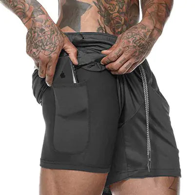 Men's Double Layer Mesh Running Shorts