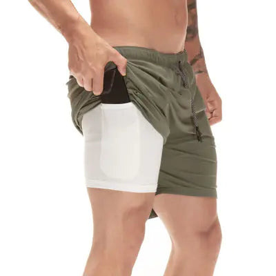 Men's Double Layer Mesh Running Shorts