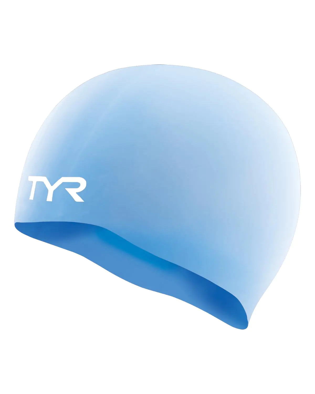 TYR Wrinkle Free Solid Silcone Junior Fit Swim Cap Periwinkle
