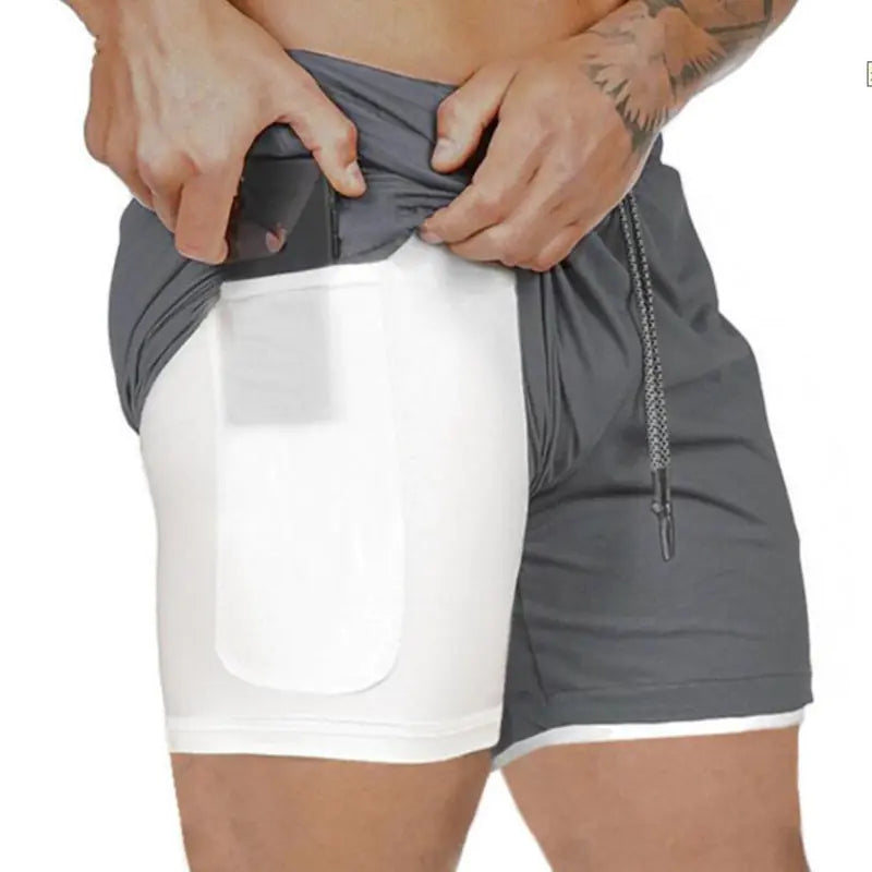 Men's Double Layer Mesh Running Shorts